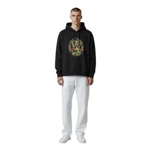 Cobra Kai Black Hoodie Strike First Strike Hard No Mercy Graphic Sweatshirt Men